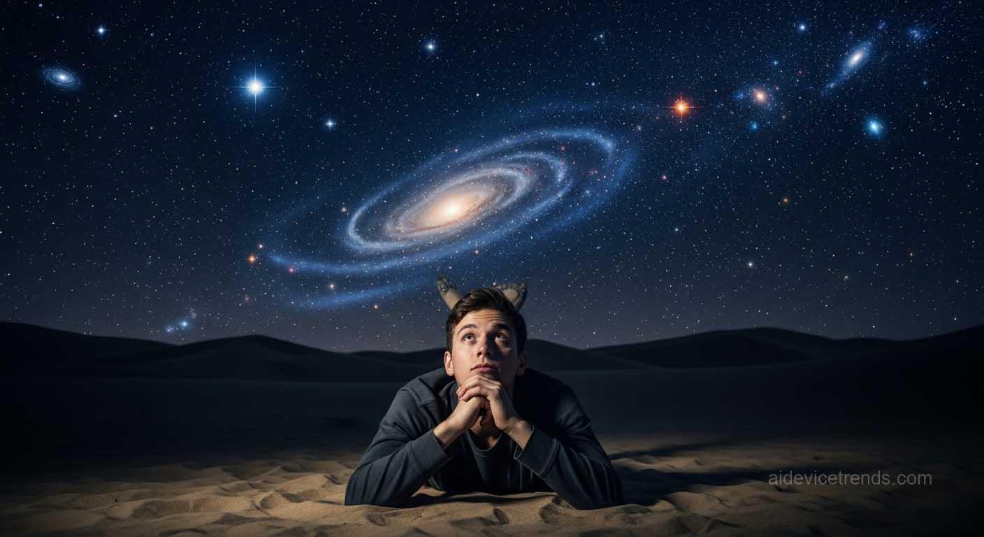 A man contemplates the stars 2