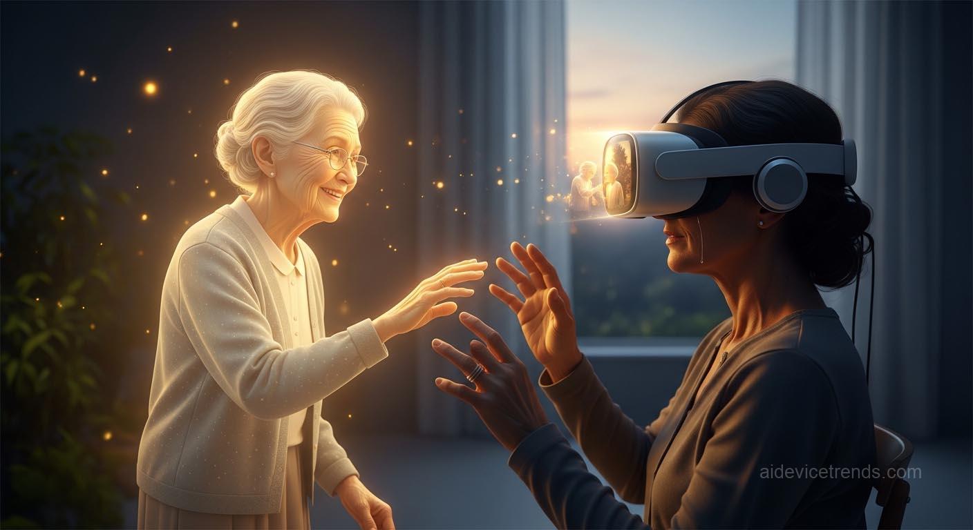 A mother and daughter in virtual reality