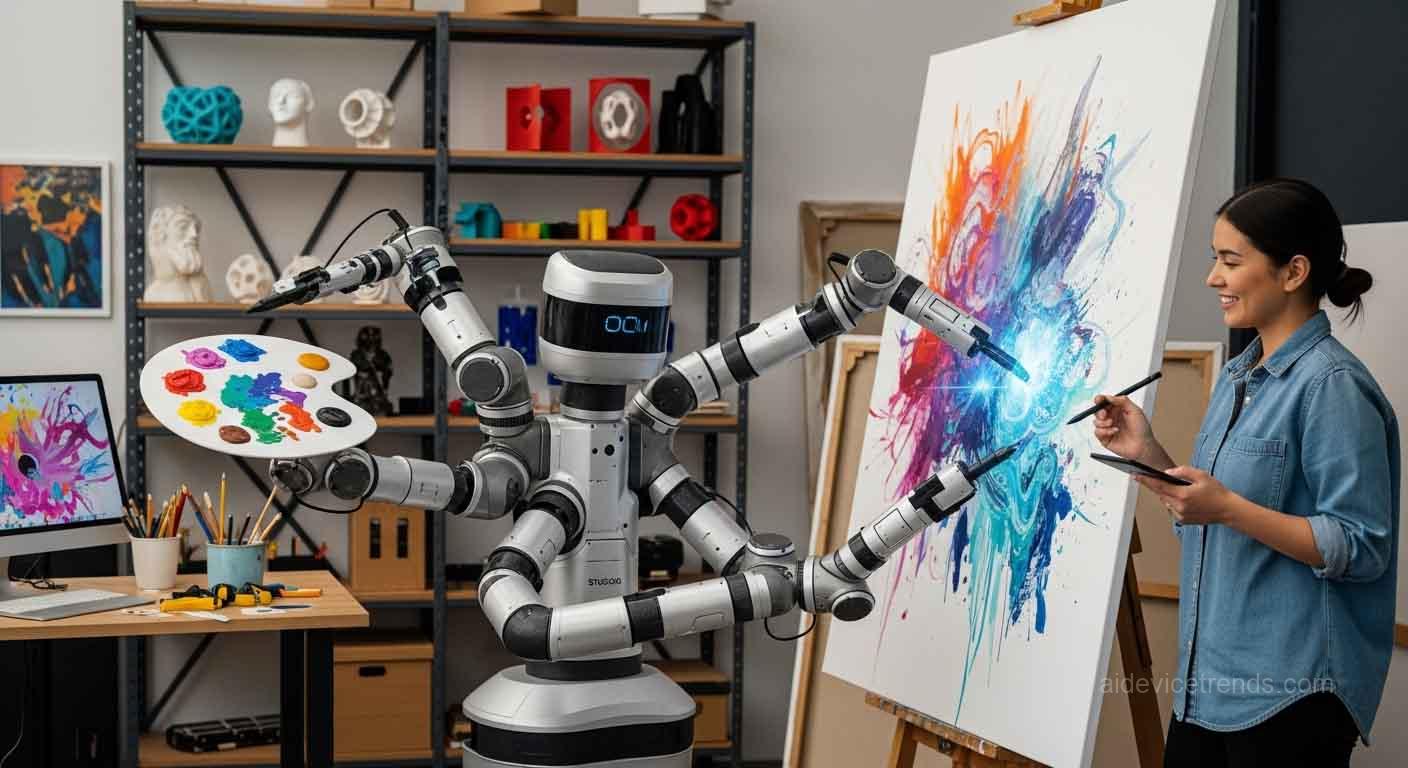 creating art assisted by a robot